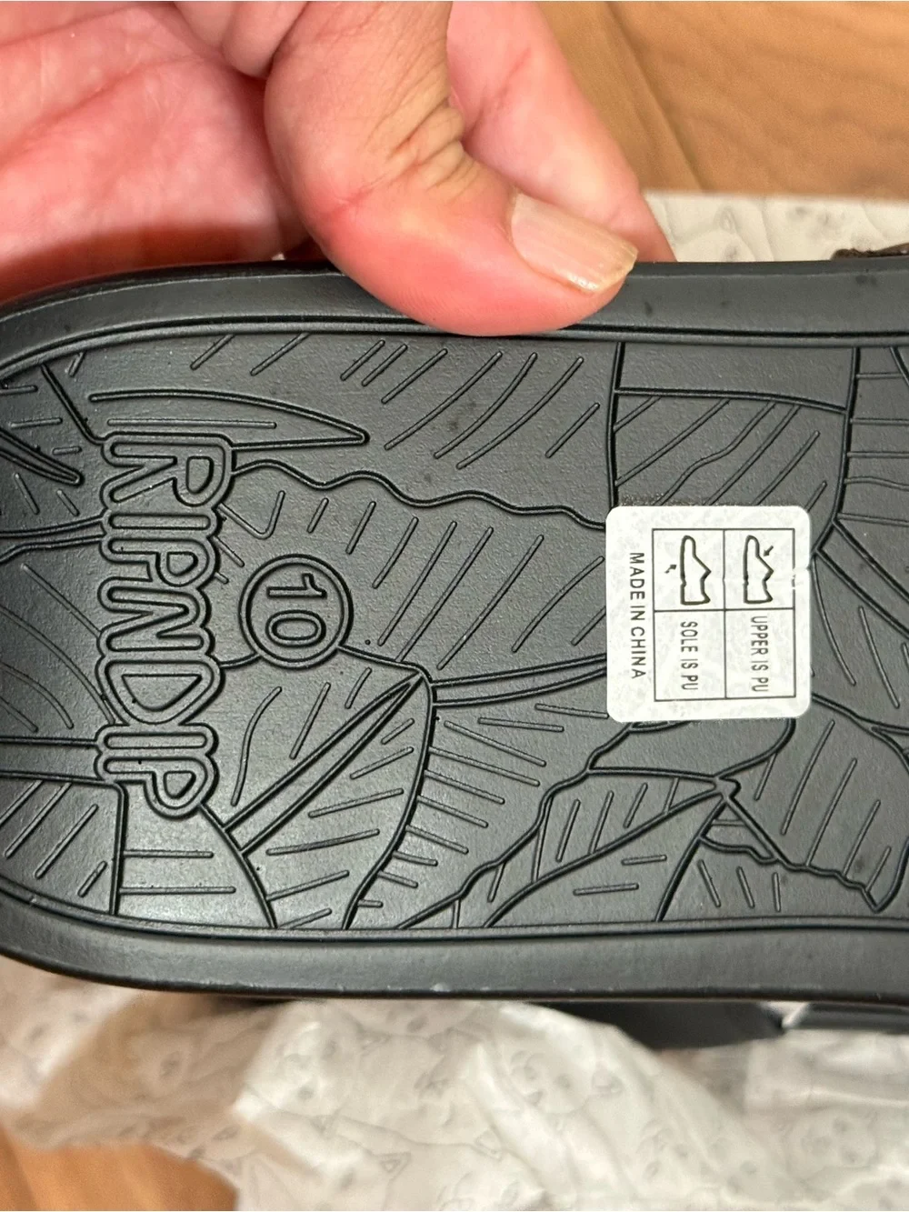 Rip n dip vans Black Slide Sandals with Graphic Cat size 10 slides shoes NEW